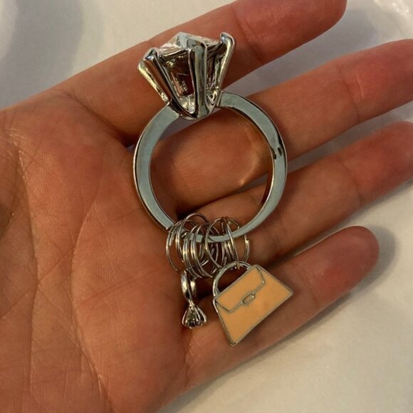 Jeanne Lottie Engagement Ring Key Chain - Picture 3 of 6